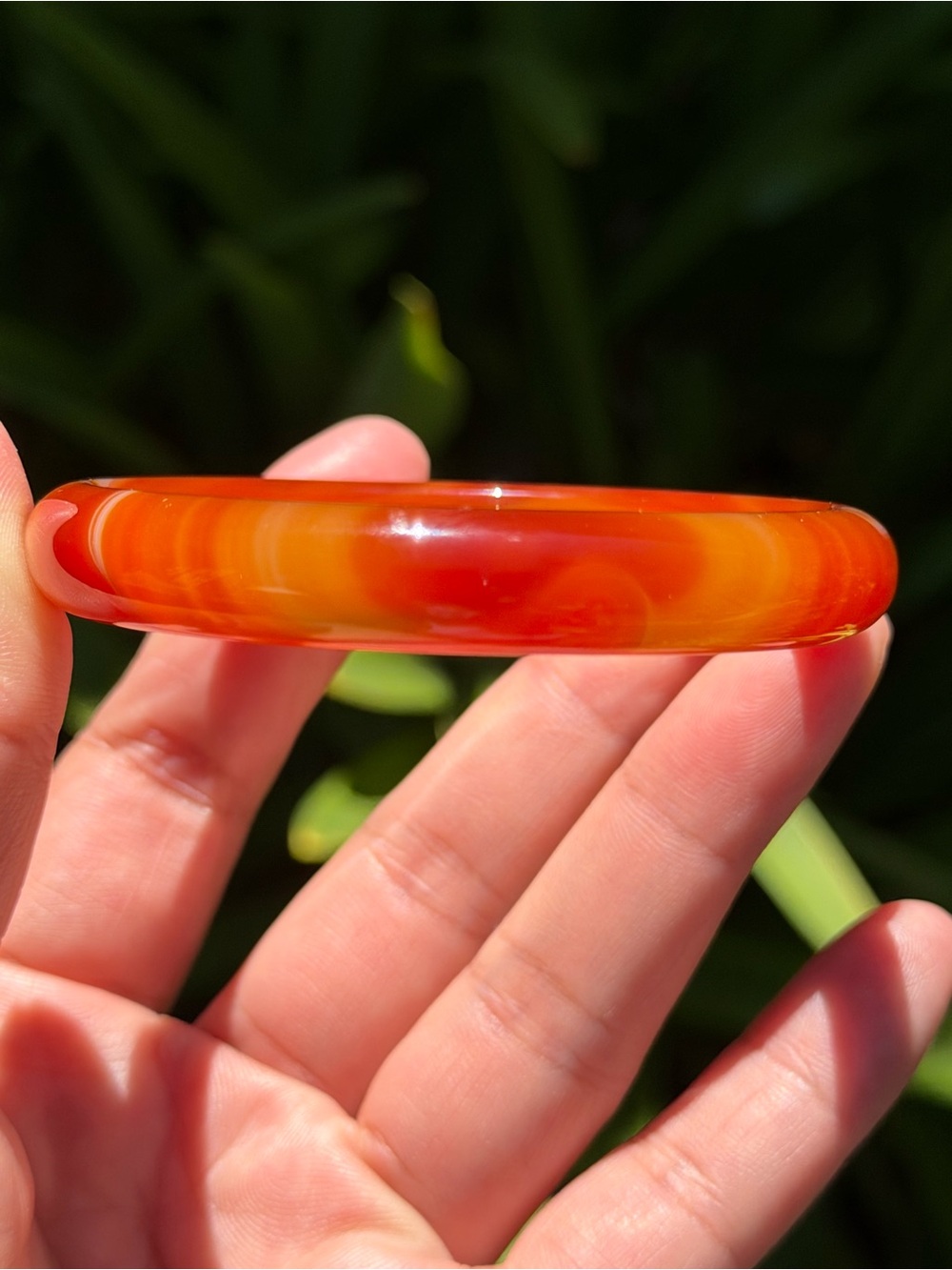 58mm inner diameter red carnelian bangle 1900